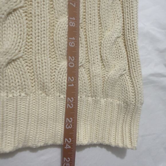 Lauren Ralph Lauren Women’s L Cable-Knit Turtleneck Sweater Preppy ,Ivy League - Picture 12 of 13